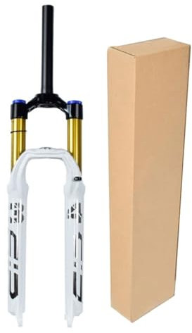 ZECHAO 160mm Travel 26/27.5 Mountain Bike Front Fork, 1-1/8 Aluminum Alloy 34mm Tube with Rebound Adjustment Disc Brake Air Supension Fork(Straight Manual Lock,27.5inch)