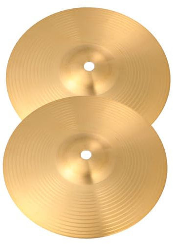 Jazz Schlagzeugbecken 2 Stück Messing für Drum Bausatz Goldene Becken | Klarer Klang, Schlagzeug Zubehör und Ersatzteil, Einfache Installation, für Trommelanschluss
