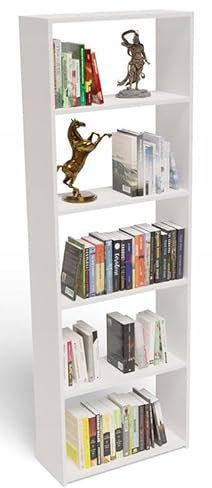 MATKAM Offenes Regal 60/24 EX3, Perfekt für Büro und Zuhause, Hochwertige Materialien, langlebig und robust, einfache Montage (Weiß)