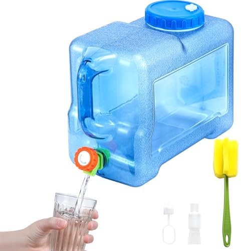 Trintion Camping Water Container with Tap Portable Camp Water Carrier Bucket BPA-Free Water Storage Tank for Outdoor Camping Fishing Party Van RV (12L B)