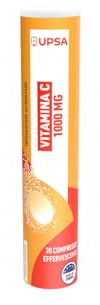 UPSA Vitamina C 1000 mg, alto dosaggio, 20 Compresse Effervescenti