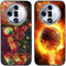 Lot de 2 coques de protection arrière en gel silicone TPU pour smartphone OPPO Find X7