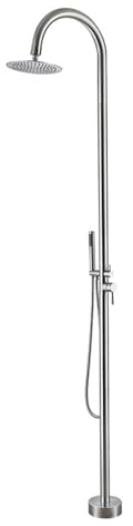 XJTNLB Docce da Giardino da Terra Spazzolato Doccia Piscina da Esterno Acciaio Inox per Giardino, Piscina, Spiaggia