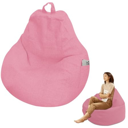 Yuragim Sitzsack für Erwachsene, nur Bezug (Keine Füllung), Sitzsack Stuhl Abdeckung, Gaming Sitzsäcke XL Sitzsackbezug Bean Bag Chair für Sofa-Stofftiere Outdoor Living Room Decor (100 x 120 cm)