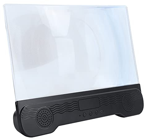 Ghzste Anti Blue Light 14 Inch Mobile Phone Screen Magnifier with Bluetooth Speaker, Video Amplifier Stand Bracket for SmartPhone