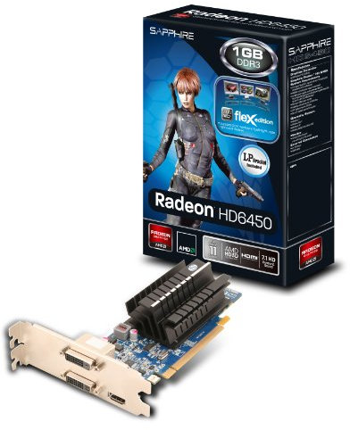 Sapphire Flex, VGA HD6450 Scheda Grafica da 1GB, Nero