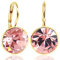 925 Ohrringe mit Markenkristallen Gold Rosa NOBEL SCHMUCK