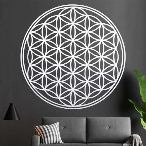 Kiwistar Blume des Lebens - Baum Wandtattoo in 6 Größen - Wandaufkleber Wall Sticker - Dekoration, Küche, Wohnzimmer, Schlafzimmer, Badezimmer