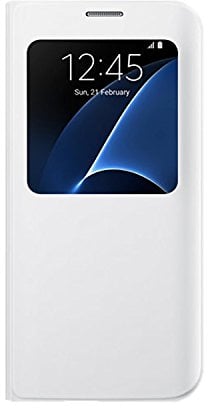 Samsung Original S View Cover Hülle EF-CG935 für Galaxy S7 edge - Weiß