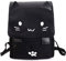 Siehin Schultertasche Rucksack Cartoon Katze Freizeit Der Rucksack Schul Reisetasche Farbe Schwarz