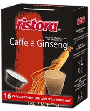 Ristora 128 Sweet Ginseng Capsules compatible with Lavazza A Modo Mio