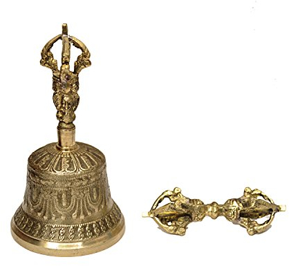 Dharma Store - Tibetische, buddhistische Meditationsglocke und Dorje Set
