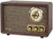 Victrola Retro Wood Bluetooth Radio with Built-in Speakers, Elegant & Vintage Design, Rotary AM/FM Tuning Dial, Wireless Streaming, Espresso