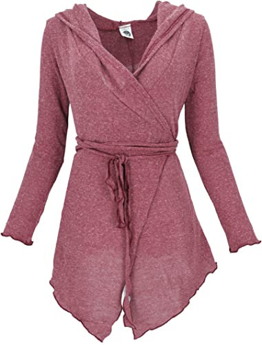 GURU SHOP Pixi Wickel-Strickjacke - Altrosa, Damen, Baumwolle