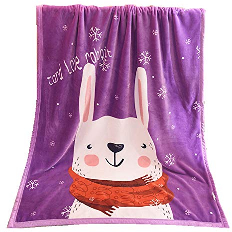 Babydecke, Sehr Weiche Decke für Babys Flanell Kuschlige Decke, Weiche für Babybett/Kinderwagen, Neugeborenes Geschenk,Kinderdecke Sofadecke Nickerchen Decke 100 x140 cm (Häschen)