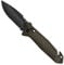 TB Outdoor - Couteau CAC® - Couteau Armée Française - Survie et Outdoor - Lame Anti-Corrosion avec Serrations - Manche PA6 FV Kaki - Lame Utile 85 mm