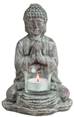 Portavelas de té de Buda, artículo decorativo para apartamento, casa, escultura, accesorio para el hogar, idea de regalo, Feng Shui (portavelas Buda pequeño)