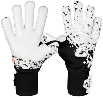 CATCH & KEEP Torwarthandschuhe Splash Magic White - Professionelle Torwart-Fußballhandschuhe - 4mm Profi Octopus Grip- hochwertige Neopren-Backhand - Punching Zone 2.0 (Weiß/9,5)