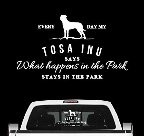 siviwonder Tosa Inu Vintage Hundeaufkleber Hundemotiv Folie Japan Ken Mastiff Tōken Farbe Weiss, Größe 20cm