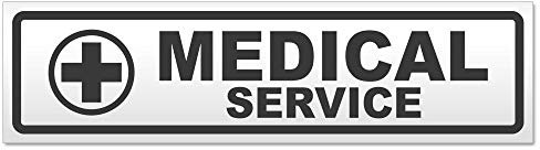 Kiwistar - Autoaufkleber - Medical Service Kreuz - Hinweis Aufkleber Sticker für Auto, Kfz, Fahrrad, PKW, LKW