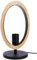 EGLO Tischlampe Basildon, 1 flammige Tischleuchte Vintage, Industrial, Retro, Nachttischlampe aus Stahl und Holz, Wohnzimmerlampe Natur, Lampe mit Schalter, E27 Fassung Schwarz, Braun