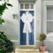 Bravich White Large Front Door Bow-Double Layered Outdoor Christmas Decorations With Silver Diamante Accessories. Hanging Ribbon Bows For Winter Xmas Decoration-245CM x 45CM (8ft x 1'6ft)