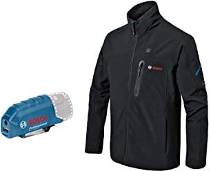 Bosch Professional Heated Jacket GHJ 12+18V XA (incl. GAA 12V-21 USB Charging Adapter, not incl. Battery) – Size S