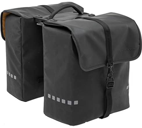 New Looxs Odense Double 39 L - Doppeltasche - Fahrradtasche für Racktime Gepäckträger - Doppelte Fahrradtasche mit Eingebauter Racktime-Adapter