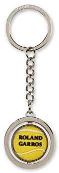 ROLAND GARROS - Porte-Clé - Balle de Tennis - Accessoire Pour Trousseau De Clés - Jaune - En Métal - 31,5 x 11,3 x 2,3 cm
