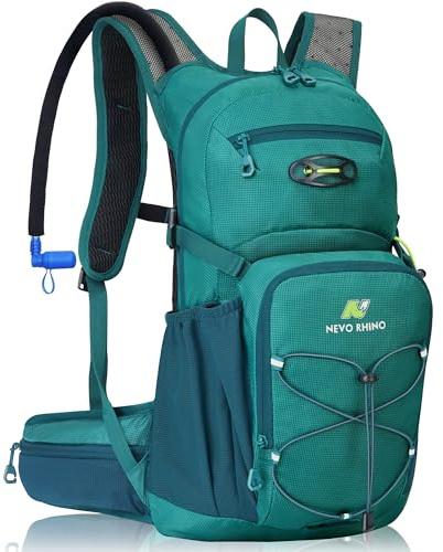 N NEVO RHINO Hydration Backpack, 18L Multipurpose Hiking Backpack with 3L Water Bladder, Water Backpack Insulated Hydration Pack Ideal for Hiking and Cycling