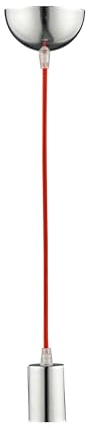 Mextronic Schnurpendel/Lampenaufhängung mit Textilkabel rot (E27) 150 cm
