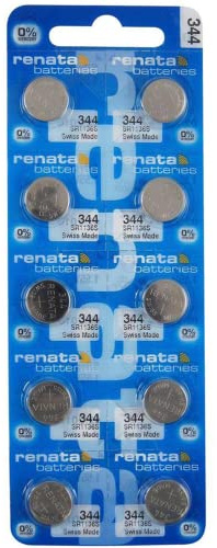 Renata 344 SR1136SW Batterien – 1,55 V Silberoxid 344 Uhrenbatterie (10 Stück)