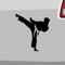 Stickerfreaks - Karate Aufkleber - Kampfsport - 6,5x6cm - Schwarz - Vinyl - UV-beständig - Selbstklebend - Auto, Fenster, Wand - Kampfsport Enthusiasten in Deutschland