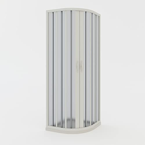 Box doccia a soffietto in PVC 80x80 cm H 185 mod. Loto con apertura centrale