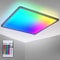 B.K.Licht - LED Deckenlampe mit indirektem Licht, Fernbedienung, buntes RGB+W Licht, LED Panel, Deckenleuchte, Lampe, Wohnzimmerlampe, Schlafzimmerlampe, Küchenlampe, 42x42x3 cm, Schwarz