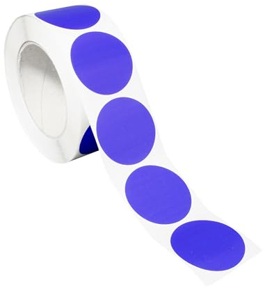 SPRINTIS Klebepunkte 50 mm, königsblau, 1000 Stück Markierungspunkte selbstklebend auf Rolle, Punkte Aufkleber aus Papier für Büro und Lager