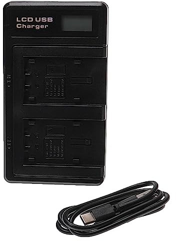 vhbw Dual Charger compatible with Panasonic HC-V707, HDC-HS60, HDC-HS80, HDC-SD40, HDC-SD66, HDC-SD60 Camera Battery Camcorder - Cradle