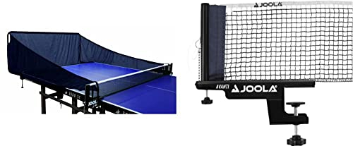 JOOLA 21128 Tischtennis Ball Fangnetz iPong TT Buddy für Tischtennis Roboter & 31009 Unisex – Erwachsene TT-Netzgarnitur Avanti Tischtennisnetz, schwarz, 152cm