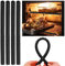 Oven Rack Covers-4 pcs Protectors, Silicone Shields, Heat Resistant Guards Child Safety Protection Toaster Baking Edge Shields - Against Burns and Scars (Black)
