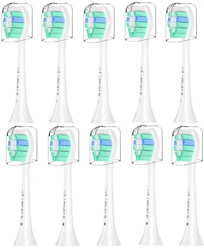Utimcare Replacement Toothbrush Heads Compatible with Philips Sonicare Electric Toothbrush, 10 Pack, Refills