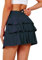 Jack Smith Damen Laufrock Hochelastisch Lässiger Tischtennisrock Badmintonrock Dunkelblau S