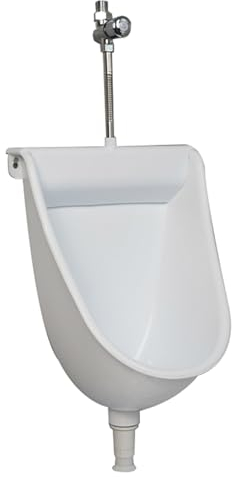 Großes Outdoor-Wasserloses Urina für Männer,Kunststoff-Badezimmer-Spritzwassergeschützte Spül-Urinale mit Spülventil,Wandmontierter Urin-Umleiter Outdoor-Camper-Urinale tragbares Männer-Urinal