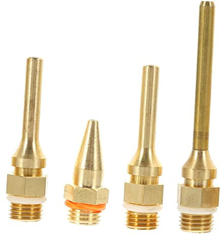 HOMSFOU 4 Pack Copper Tip Glue Sprayer Nozzle Hot Melt Glue Accessories Leak Prevention for Craft and Home Random Color