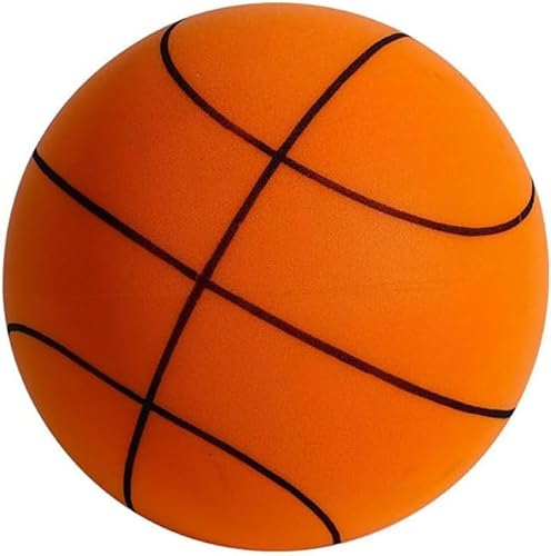 Upgrade Silent Basketball, 2024 Indoor-Basketball, geräuscharm, leiser Griff, Basketball-Schaum, leiser Sprungball, Dunk, leiser Swish-Basketball, Orange, Nr. 7