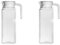 Jarras de Cristal con Tapa 1L y 2L - Jarras de Agua 2L y 1L Medida Universal Ideal para Neveras (Jarra 1L Pack 2 Uds)