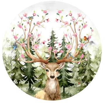 Wandtattoo Sika Hirsch Wandsticker Wanddeko für Wohnzimmer Schlafzimmer Sofa Hintergrund,Wandaufkleber Kinderzimmer Mädchen und Jungs,Wandaufkleber Diy Wandkunst Dekor