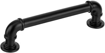Industrialist RBP22091MB Cabinet Industrial Pipe Pull for Kitchen, 128 mm, Matte Black