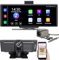 Lescars Dashcam: IPS-HD-Touchscreen für Apple CarPlay mit 10,26/26 cm & Rückfahrkamera (Navigationsgerät, FM Transmitter, Windschutzscheibe)