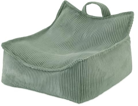 MISIOO Sitzsack Kinder – Großer Sitzsack – Big Bag für Kinder – Cord-Material – 77x67x50 cm – Waschbarer Stoff – Griff für einfaches Tragen – Stabile und weiche Konstruktion – Premium-Qualität