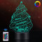 Mamowla 3D Lampada Led, Luce Notturna Bambini 3D Illusion Lamp con Telecomando 16 Colori che Cambiano3d Lamp ，4 Modalità Flash Luce Notturna Led per Decorazioni Natalizie Biryhday，Albero di Natale
